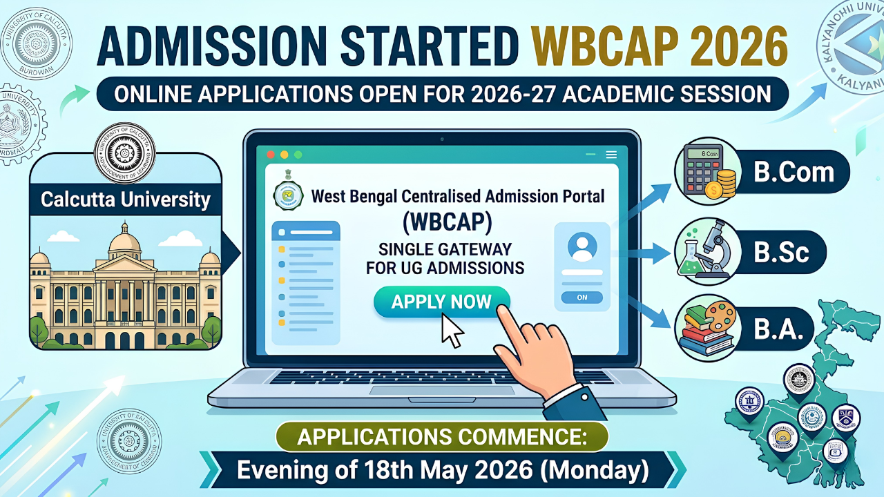 Admission Started: WBCAP 2026 Registration Open for B.Com, B.Sc, B.A. at Calcutta University & More!