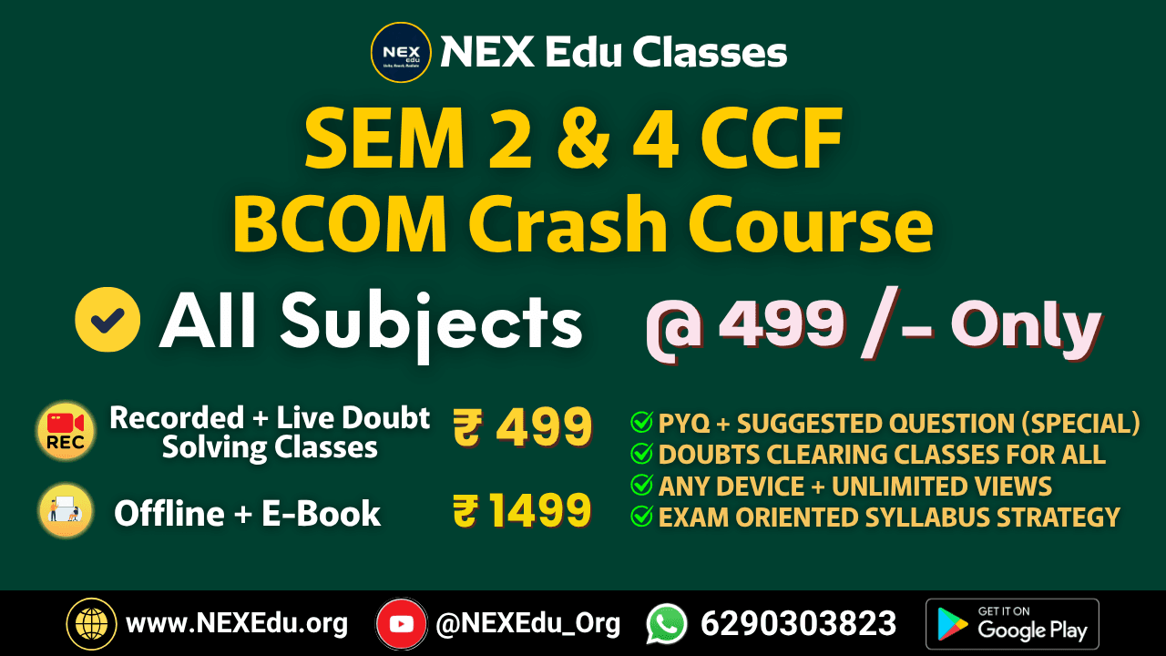 Join Free WhatsApp Groups & Crash Course – BCom NEP CCF (Calcutta University)
