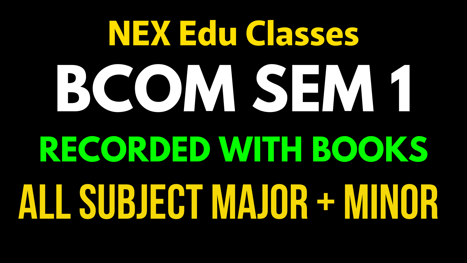 Sem 1 Recorded