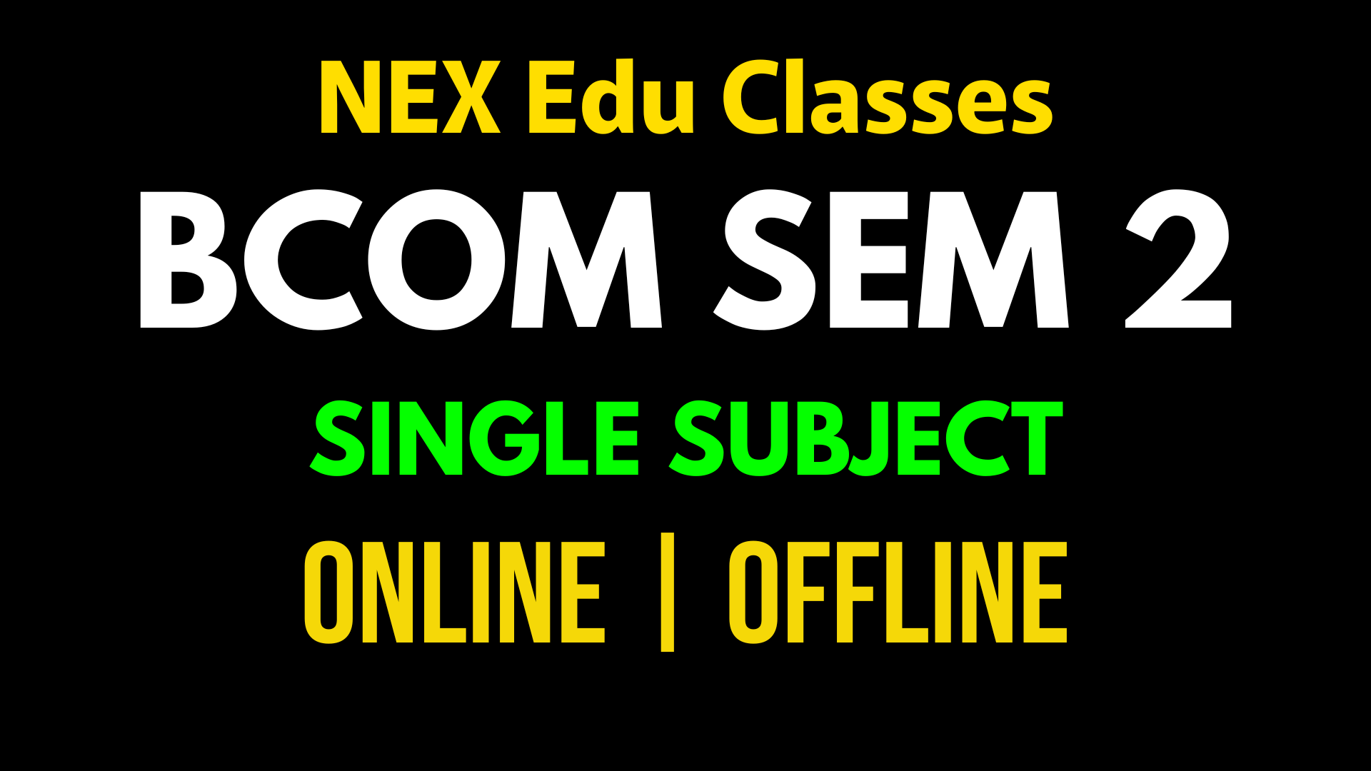 Sem 2 Single Subject